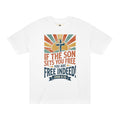 Christian Tee — "If the Son Sets You Free" John 8:36 Retro Graphic T‑Shirt
