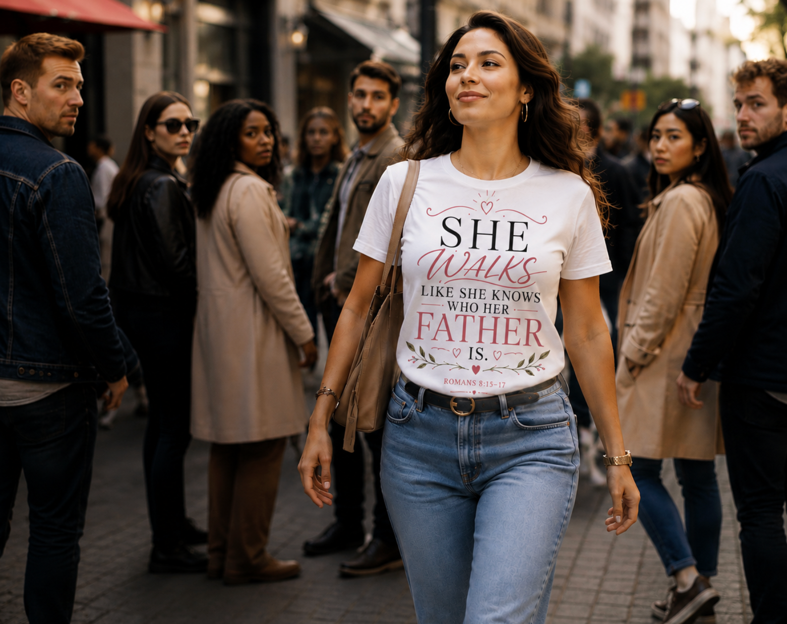 She Walks White Relaxed Tee / BEAR FRUIT