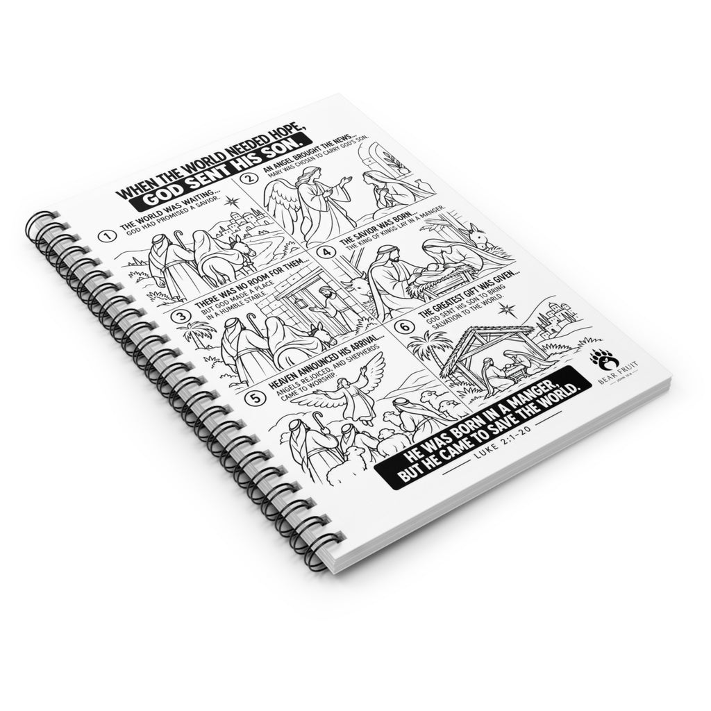Jesus is Born Journal- Ruled Spiral Notebook | 6 × 8 Inches