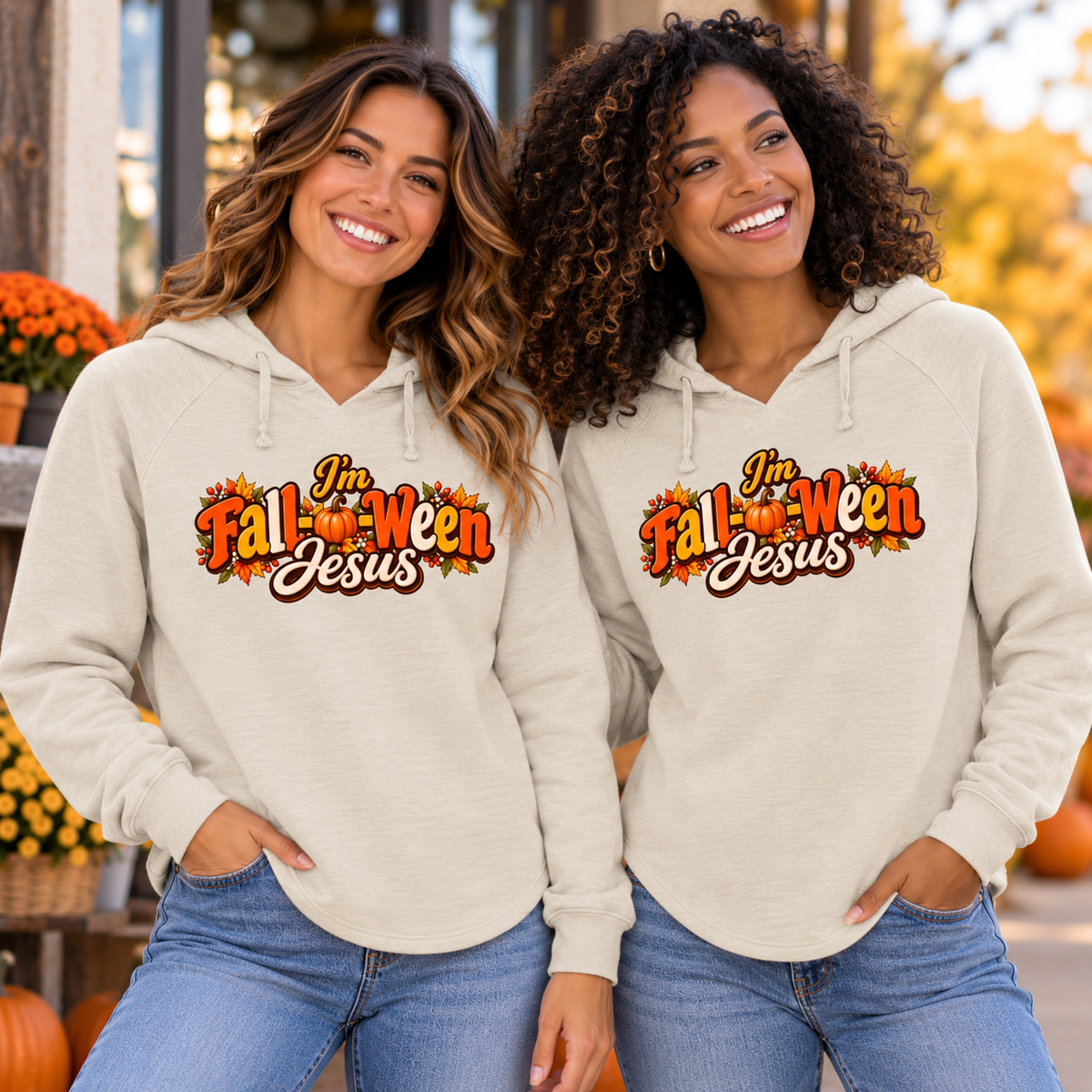 Fall-0-Ween Jesus Women's Lightweight Hoodie