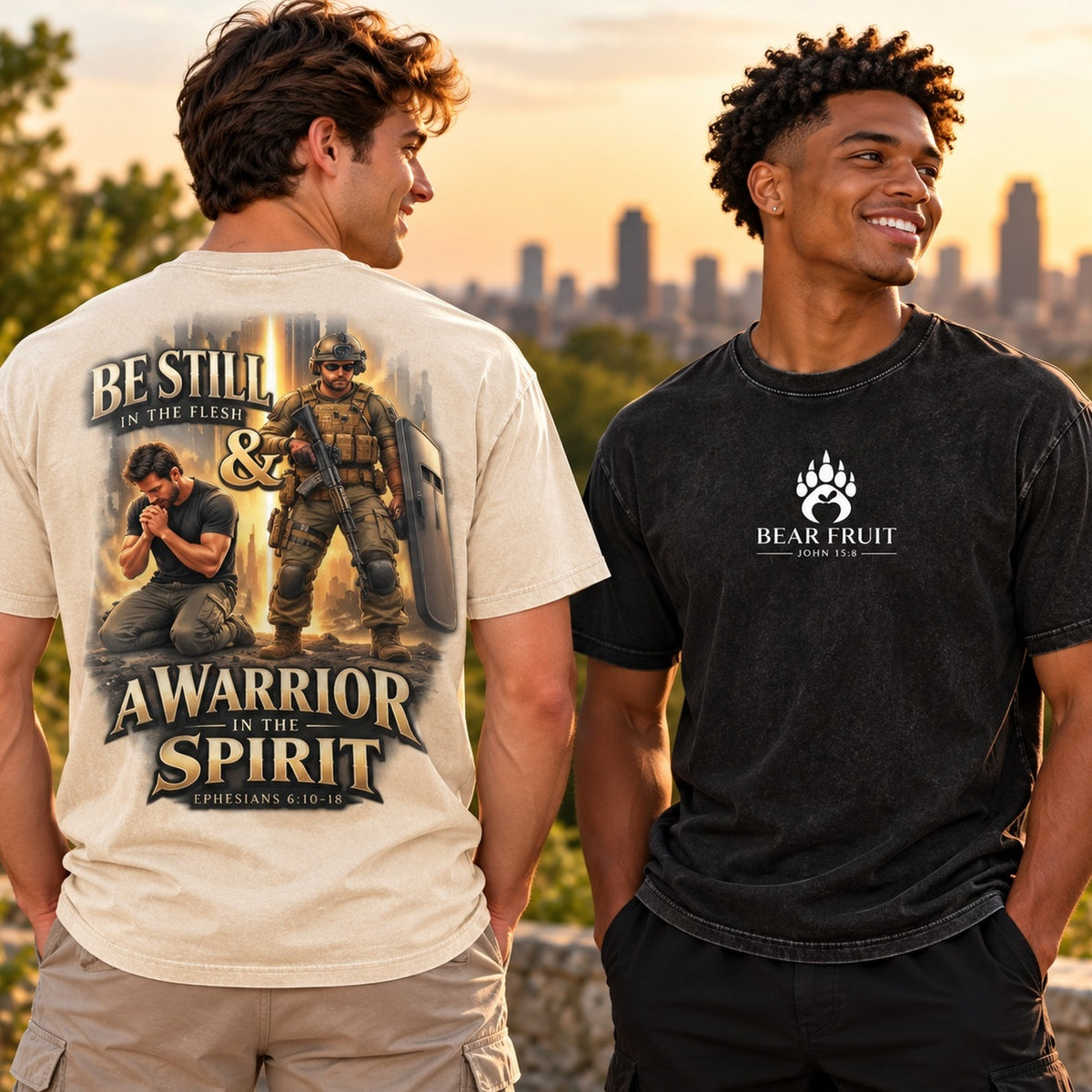 Be Still in the Flesh - Mineral Wash Boxy Cotton T-Shirt