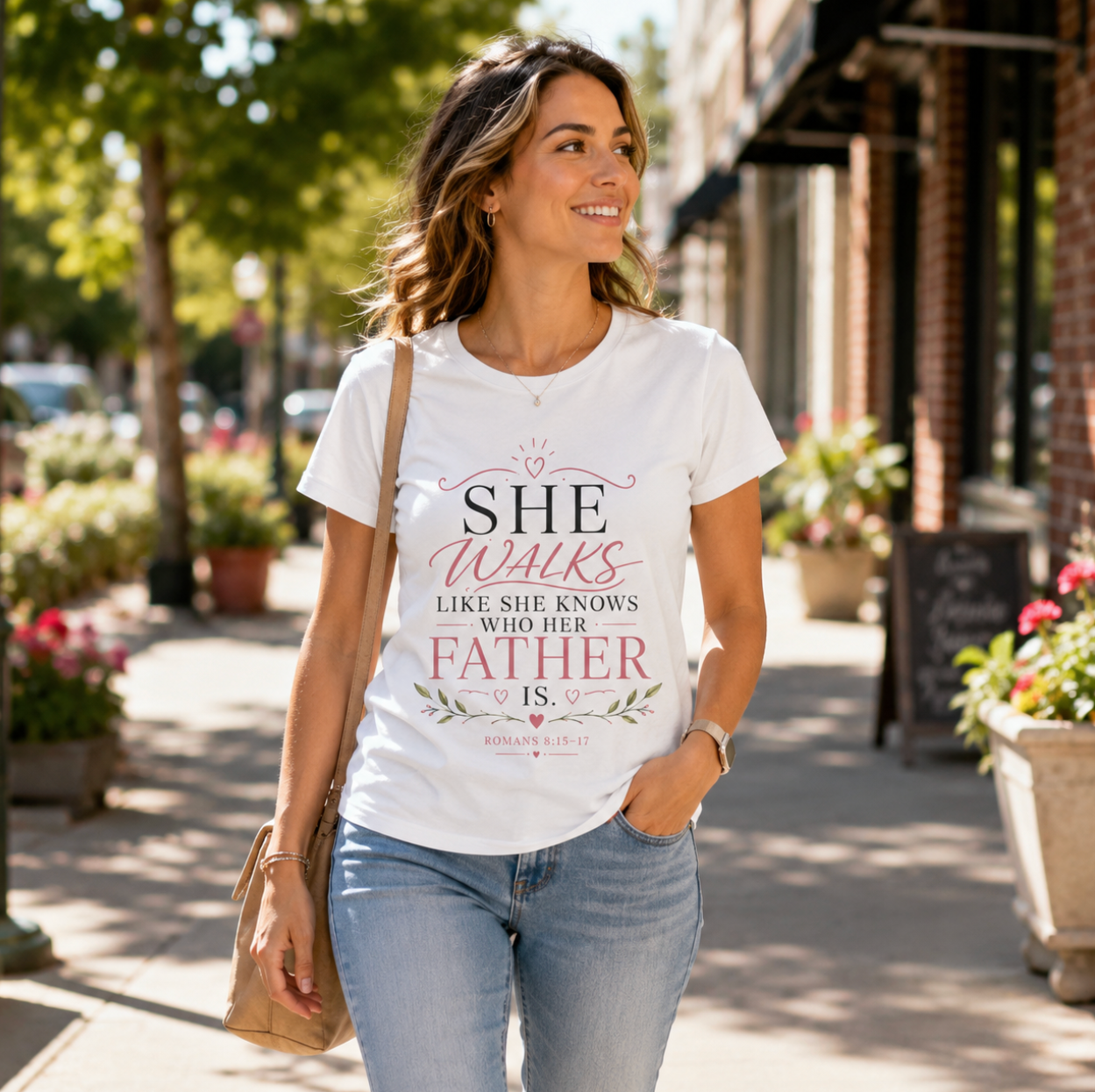She Walks White Relaxed Tee / BEAR FRUIT