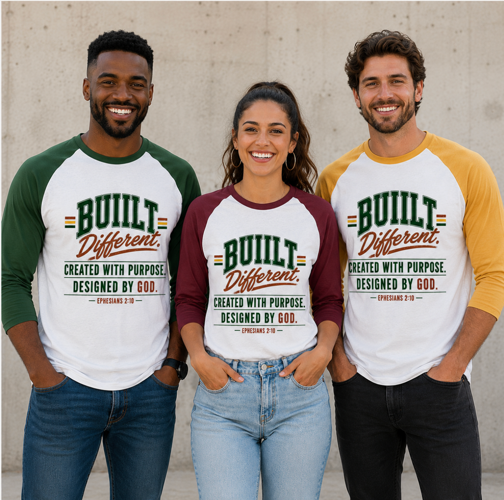 Built Different Vintage Raglan Tee