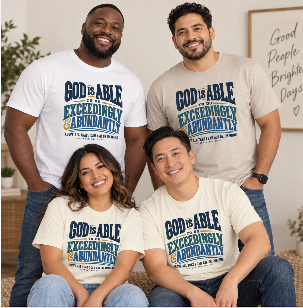God Is Able Neutral Faith T-Shirt