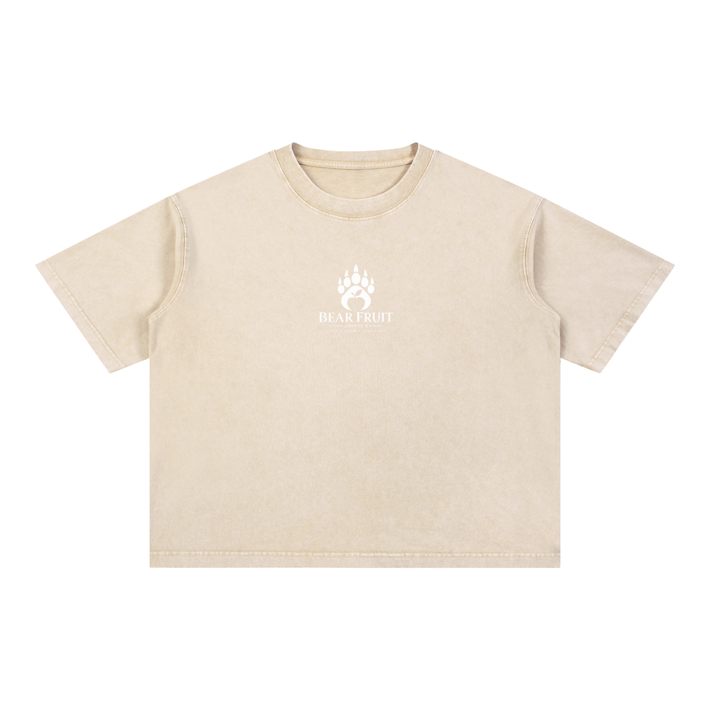 Be Still in the Flesh - Mineral Wash Boxy Cotton T-Shirt